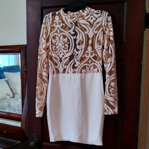 BoBee Dresses & Skirts - BoBee...Nude Embroidery Evening Dress😘